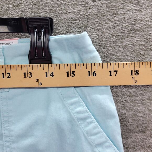 Style & Co Shorts Women's 10P Aqua Blue Rolled Cuff Bermuda - Picture 7 of 14